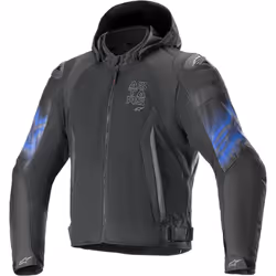 Alpinestars Zaca Air Venom waterproof Motorcycle Textile Jacket, black-blue, Size 4XL for Men