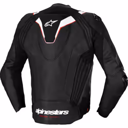 Alpinestars Missile Ignition V3 perforated Motorcycle Leather Jacket, black-white, Size 50 for Men