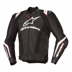 Alpinestars Missile V3 Ignition Leather Jacket Black / White - 58