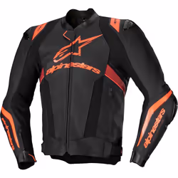 Alpinestars Missile Ignition V3 perforated Motorcycle Leather Jacket, black-red, Size 58 for Men