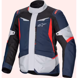 Alpinestars ST-1 waterproof Motorcycle Textile Jacket, black-red-blue, Size XL for Men