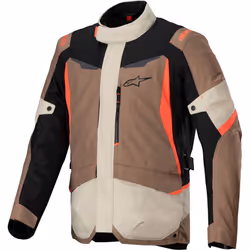 Alpinestars ST-1 waterproof Motorcycle Textile Jacket, black-brown, Size L for Men