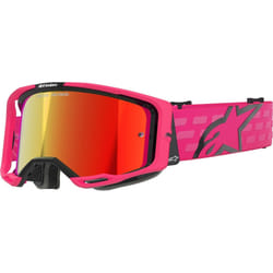 Alpinestars Vision 8 Corp Mirror Stripes Motocross Goggles, pink for Men