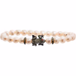 Lancaster JLA-BR-FROG-3-WH Ladies Bracelet