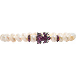 Lancaster JLA-BR-FROG-5-WH Ladies Bracelet