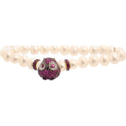 Lancaster JLA-BR-OWL-5-WH Ladies Bracelet