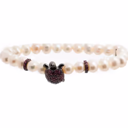 Lancaster JLA-BR-TURTLE-5-WH Ladies Bracelet