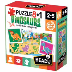 Headu Puzzle 8+1 Dinosaurs, 0 yr(s)