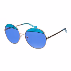 Gafas De Sol De Metal Con Forma Ovalada Lj108s Mujer - gold,green, TU