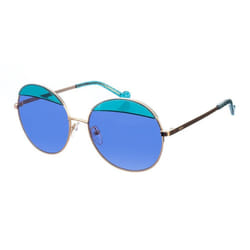 Gafas De Sol De Metal Con Forma Ovalada Lj108s Mujer - gold,green, TU