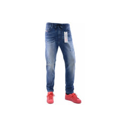 DIESEL NARROT-NE 0666W Mens Denim Jeans Sweat Jogg Distressed Regular Fit Carrot - W26 L27