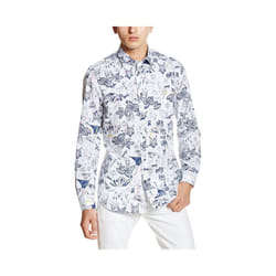 DIESEL S KETCH 0LAKO Mens Printed Shirt Long Sleeve Slim Fit Casual Summer Shirt - Small