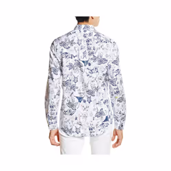DIESEL S KETCH 0LAKO Mens Printed Shirt Long Sleeve Slim Fit Casual Summer Shirt - Small