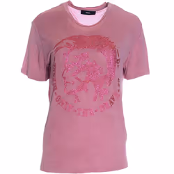 DIESEL T MORI Womens T Shirt Casual Summer Top - Pink, XS
