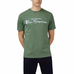 BEN SHERMAN Mens T Shirts Summer Cotton Tee - Light Green, XS
