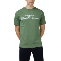 BEN SHERMAN Mens T Shirts Summer Cotton Tee - Light Green, XS