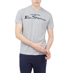 BEN SHERMAN Mens T Shirts Summer Cotton Tee - Grey, S