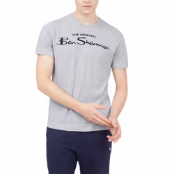 BEN SHERMAN Mens T Shirts Summer Cotton Tee - Grey, 3XL