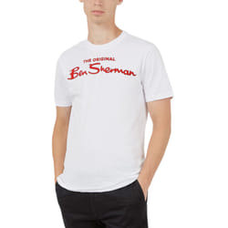 BEN SHERMAN Mens T Shirts Summer Cotton Tee - White, 2XL