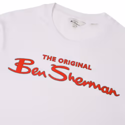 BEN SHERMAN Mens T Shirts Summer Cotton Tee - White, 2XL