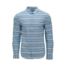 LEVIS Mens Shirts Cotton Long Sleeve Flannel Shirt - Sky Blue and White Stripe, S