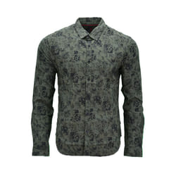 LEVIS Mens Shirts Cotton Long Sleeve Flannel Shirt - Olive Flowery, S