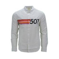 LEVIS Mens Shirts Cotton Long Sleeve Flannel Shirt - White, L
