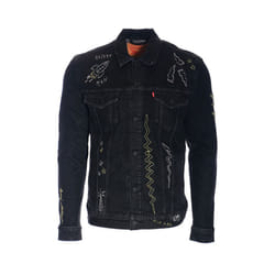 LEVIS T1712 Mens Denim Jacket Classic Button Black - L
