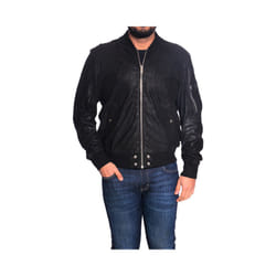 DIESEL L NIKOLAI Mens Bomber Jacket Leather Coat - M