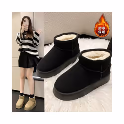 2023 New Classic Thickened Fluff Women's Snow Boots Comfortable Warm Ankle Boots Women Winter Ladies Shoes Chunky Botas Mujer ...