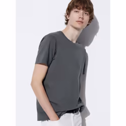 Uniqlo Japan Supima CoTTon Crew Neck T shirT  shorT Sleeve - 07 GRAY/3XL