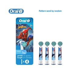 Oral B EB10 Electric Brush Heads for Kids Soft Bristle Replacement Brush - 4 Spiderman