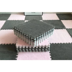 Soft Plush Children's Mat Baby Play Mat Baby Toys Eva Foam Puzzle Carpet In Children's Room Keep Warm Playmat 30*30*1CM - pink, 10PCS