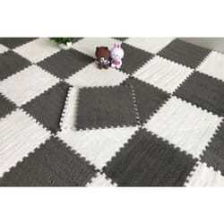 Soft Plush Children's Mat Baby Play Mat Baby Toys Eva Foam Puzzle Carpet In Children's Room Keep Warm Playmat 30*30*1CM - white, 20PCS