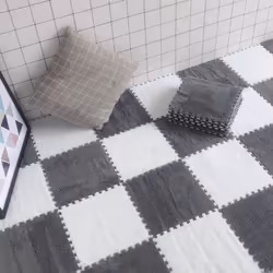 Soft Plush Children's Mat Baby Play Mat Baby Toys Eva Foam Puzzle Carpet In Children's Room Keep Warm Playmat 30*30*1CM - white, 20PCS