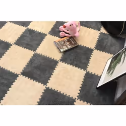 Soft Plush Children's Mat Baby Play Mat Baby Toys Eva Foam Puzzle Carpet In Children's Room Keep Warm Playmat 30*30*1CM - gol ...