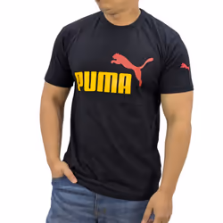 Puma Mens T Shirt Essentials Logo Crew Neck Pullover Top - Black, 2XL