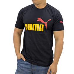 Puma Mens T Shirt Essentials Logo Crew Neck Pullover Top - Black, 2XL