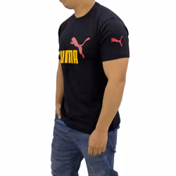 Puma Mens T Shirt Essentials Logo Crew Neck Pullover Top - Black, 2XL