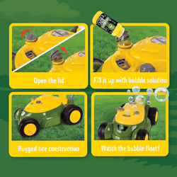 John Deere Bubble 'N' Go Mower w/4oz Bottle Age 3+