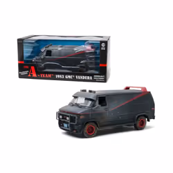 Greenlight 1983 GMC Vandura Black Weathered Version with Bullet Holes \The A-Team\" (1983-1987) TV Series 1/18 Diecast Model ...