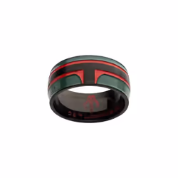 Star Wars 872485-size11 Star Wars Boba Fett Helmet Ring, Black & Green - Size 11