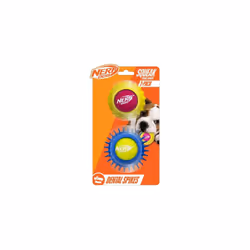 Nerf Dog Rubber Squeak Tennis Ball Armor With Dental Spikes