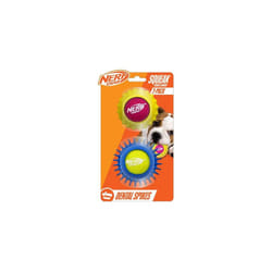 Nerf Dog Rubber Squeak Tennis Ball Armor With Dental Spikes