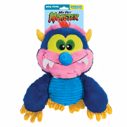 Hasbro Dog Toys My Pet Monster Squeak and Crunch Plush Blue 10inch