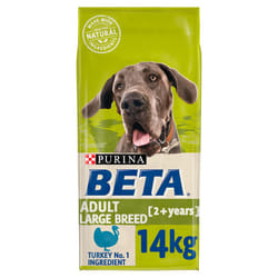 PURINA BETA Adult Large Breed Dry Dog Food with Turkey 14kg