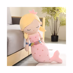 Large Mermaid High Quality Filled Cotton Stuffed Plush Toy for Girls Princess - Pink, 115cm