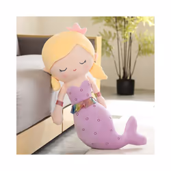 Large Mermaid High Quality Filled Cotton Stuffed Plush Toy for Girls Princess - Purple, 80cm