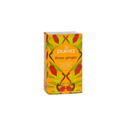 Pukka Herbs, Organic Herbal Tea, Three Ginger, Caffeine Free, 20 Sachets, 0.06 oz (18 g) Each