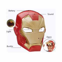 Marvel Avengers 4 Iron Man Captain America Mask Light Sound Helmet Open Mask For Children Halloween